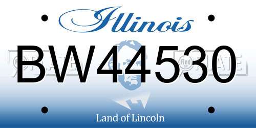 BW44530 Illinois License Plate