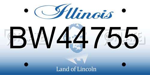 BW44755 Illinois License Plate