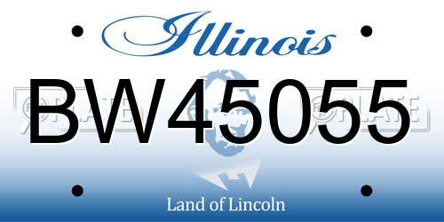 BW45055 Illinois License Plate