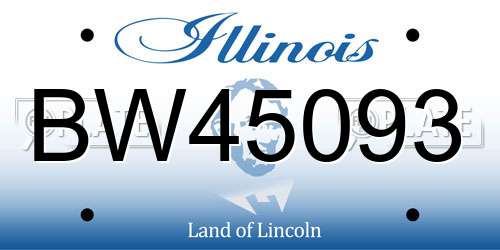 BW45093 Illinois License Plate