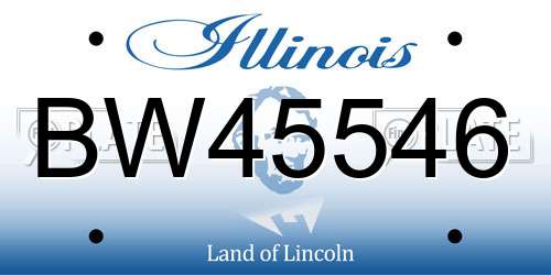BW45546 Illinois License Plate