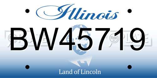 BW45719 Illinois License Plate