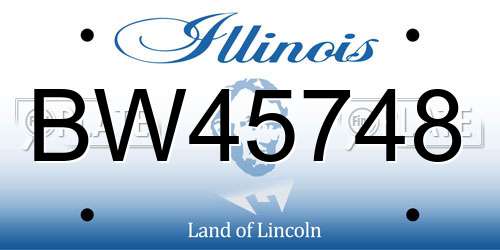BW45748 Illinois License Plate