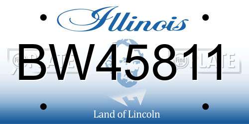 BW45811 Illinois License Plate