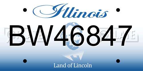 BW46847 Illinois License Plate