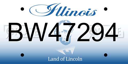 BW47294 Illinois License Plate