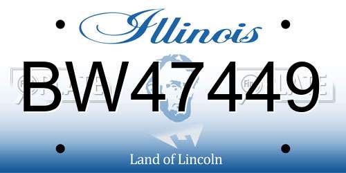 BW47449 Illinois License Plate