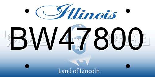BW47800 Illinois License Plate