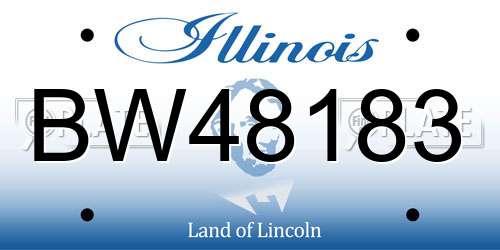 BW48183 Illinois License Plate