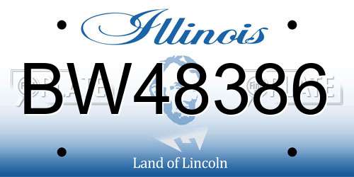 BW48386 Illinois License Plate