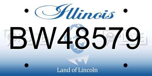 BW48579 Illinois License Plate