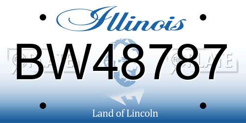BW48787 Illinois License Plate