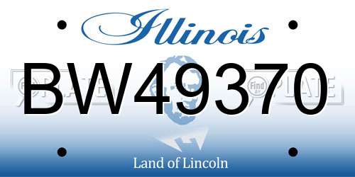BW49370 Illinois License Plate