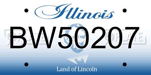 BW50207 Illinois License Plate