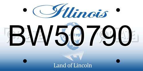 BW50790 Illinois License Plate
