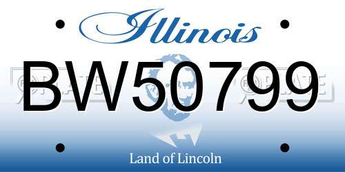 BW50799 Illinois License Plate