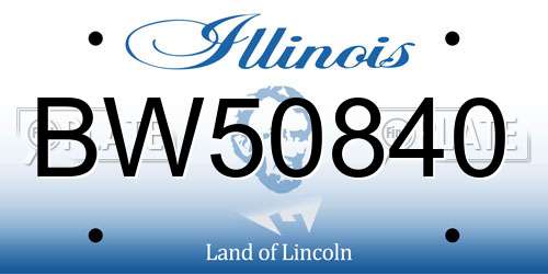 BW50840 Illinois License Plate