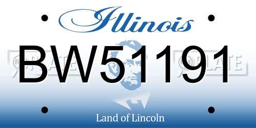 BW51191 Illinois License Plate