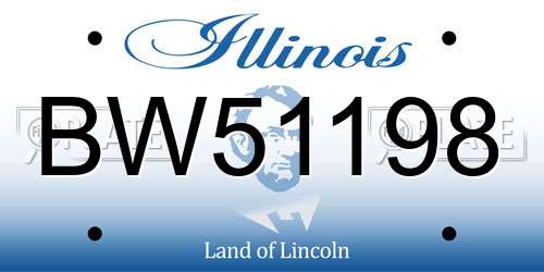 BW51198 Illinois License Plate