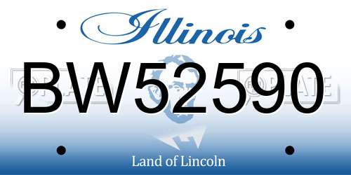 BW52590 Illinois License Plate