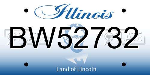 BW52732 Illinois License Plate