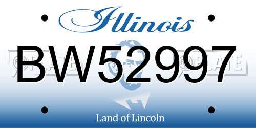 BW52997 Illinois License Plate
