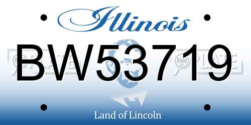 BW53719 Illinois License Plate