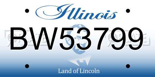 BW53799 Illinois License Plate