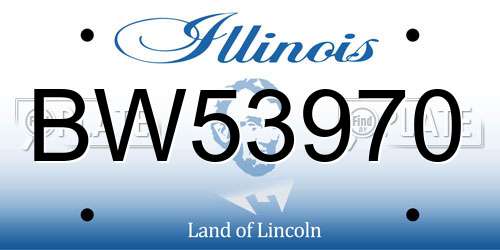 BW53970 Illinois License Plate