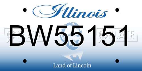 BW55151 Illinois License Plate