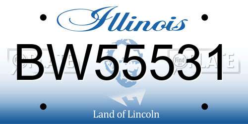 BW55531 Illinois License Plate