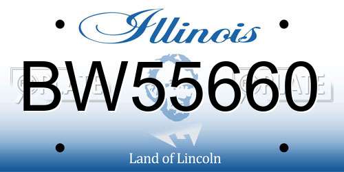 BW55660 Illinois License Plate