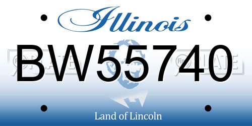 BW55740 Illinois License Plate