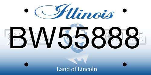 BW55888 Illinois License Plate