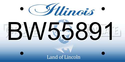 BW55891 Illinois License Plate