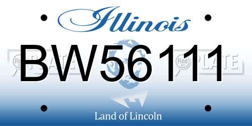 BW56111 Illinois License Plate