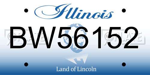 BW56152 Illinois License Plate