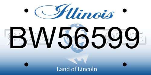 BW56599 Illinois License Plate
