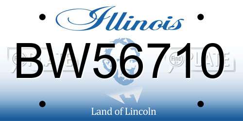 BW56710 Illinois License Plate