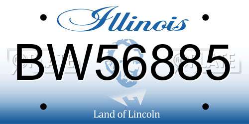 BW56885 Illinois License Plate