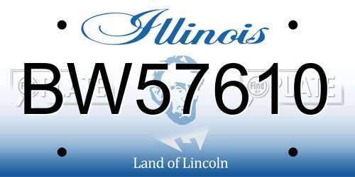 BW57610 Illinois License Plate