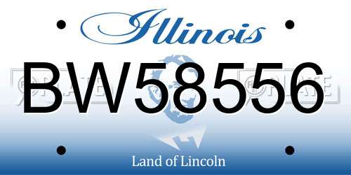 BW58556 Illinois License Plate