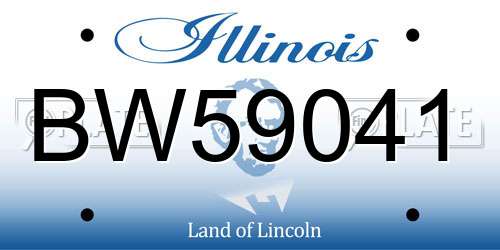 BW59041 Illinois License Plate