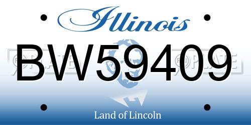 BW59409 Illinois License Plate