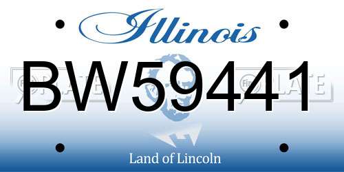 BW59441 Illinois License Plate