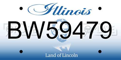 BW59479 Illinois License Plate