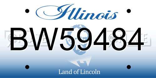BW59484 Illinois License Plate