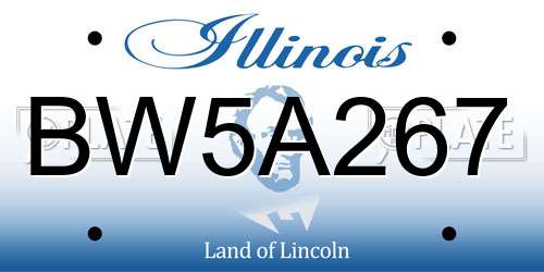 BW5A267 Illinois License Plate