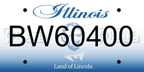 BW60400 Illinois License Plate