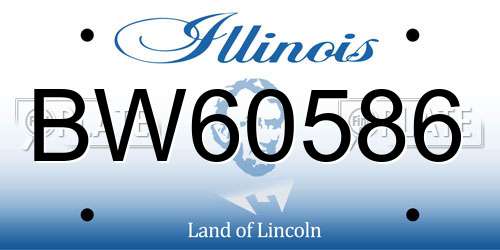 BW60586 Illinois License Plate